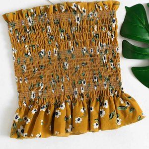 Floral Strapless Top